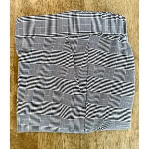 BANANA REPUBLIC HAYDEN Plaid Ankle Pants Gray Size 8 Stretch Work Trousers
